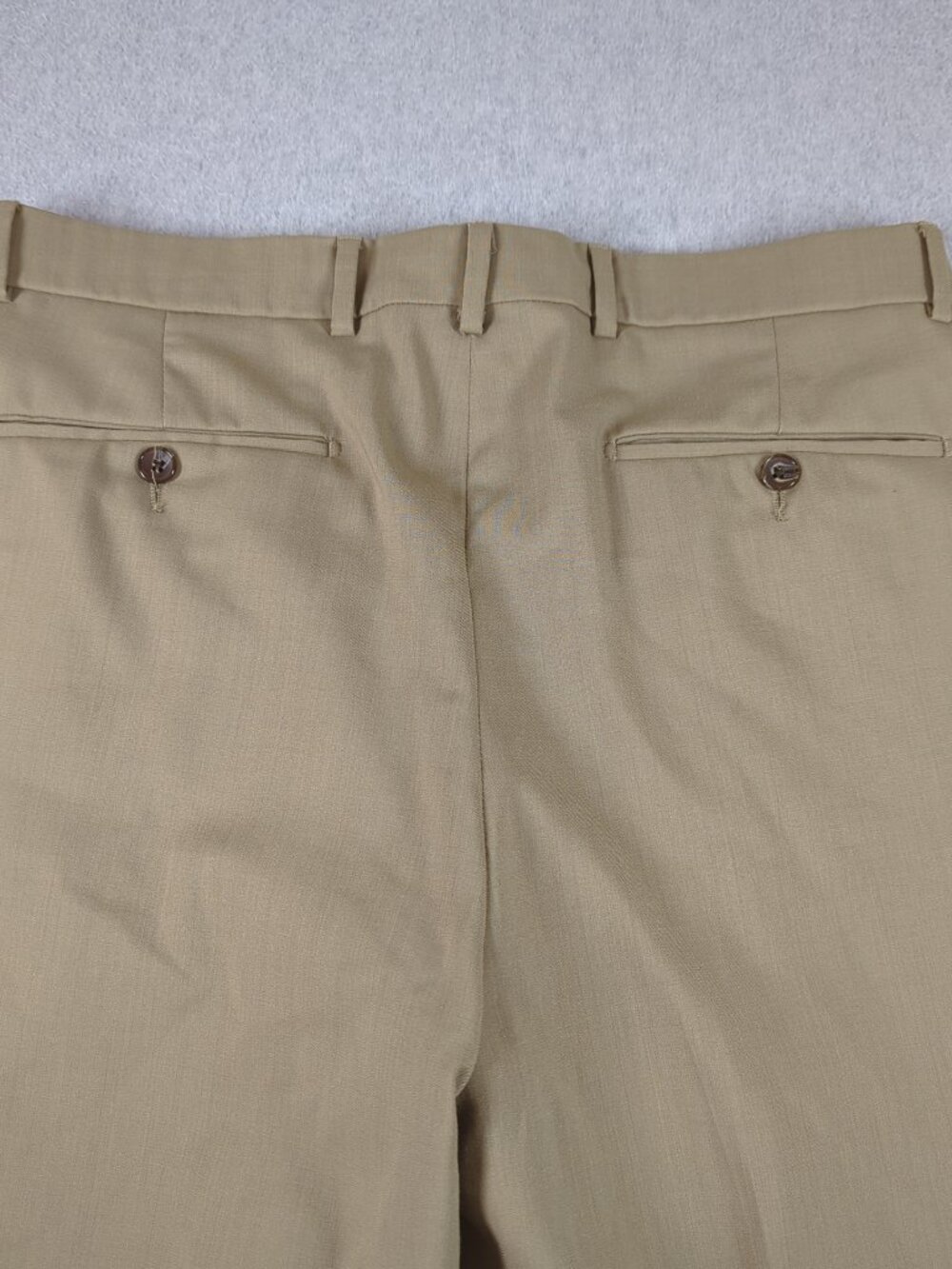 Ballin Dress Pants Men's 34x27 Tan Super 120's Wool Trousers Comfort EZE - Picture 3 of 10